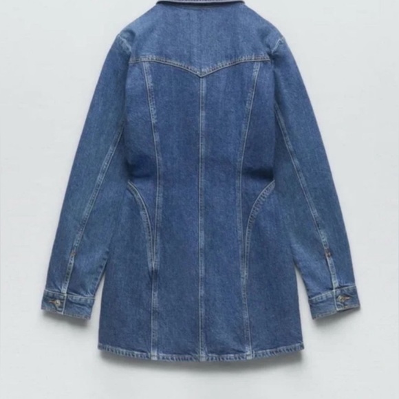 Zara zippered denim dress - Picture 2 of 3
